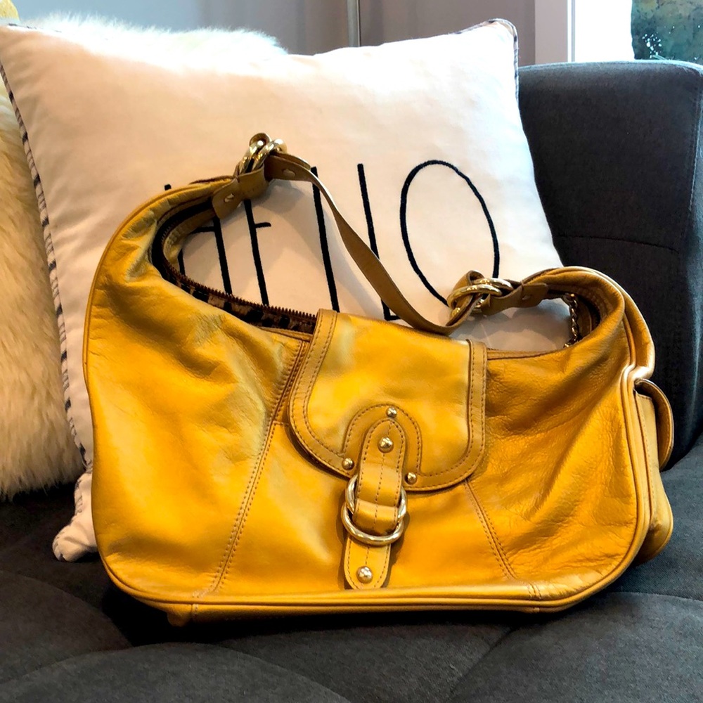 GOLD leather purse
